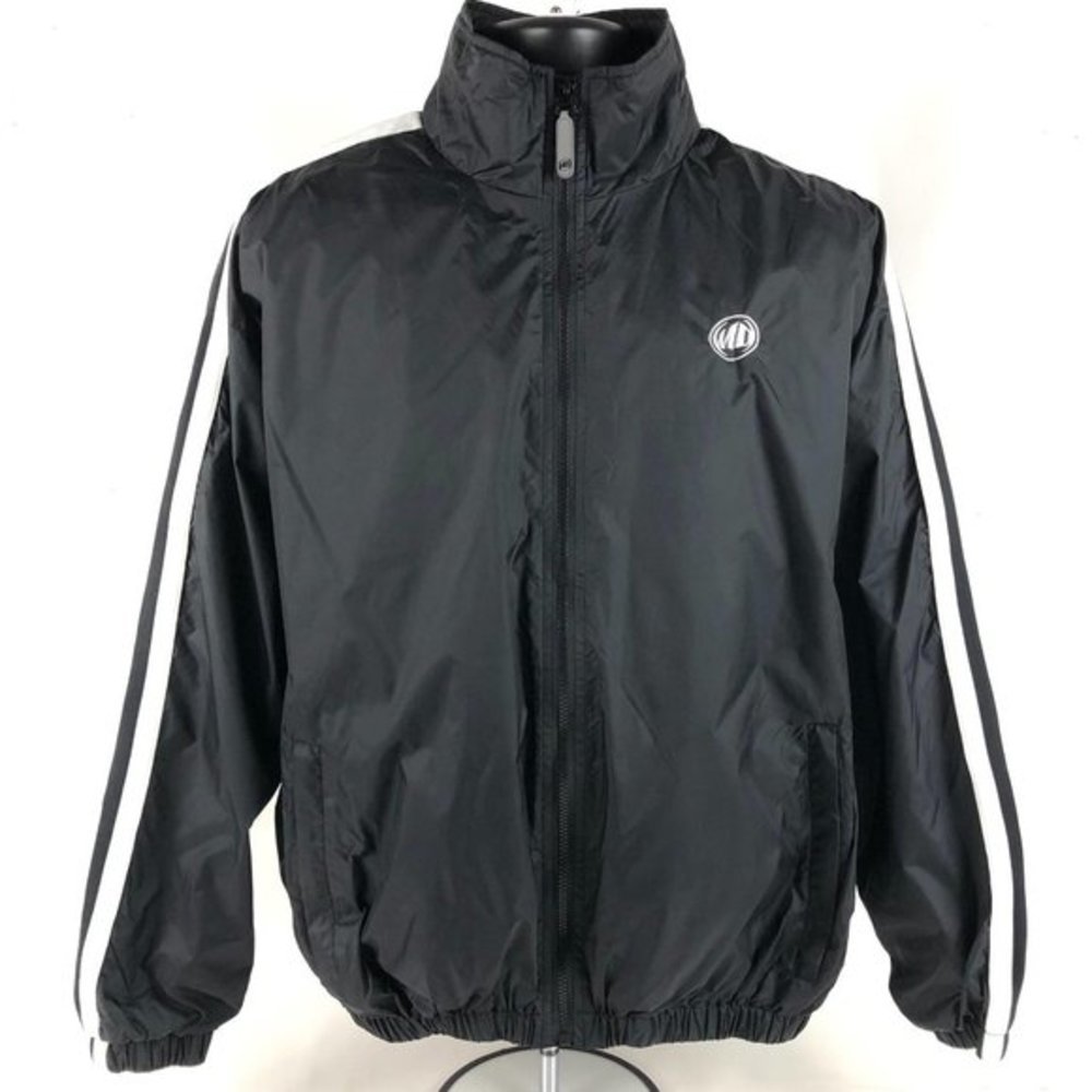 Vtg Mountain Dew Adult‎ Black Full Zip Windbreaker